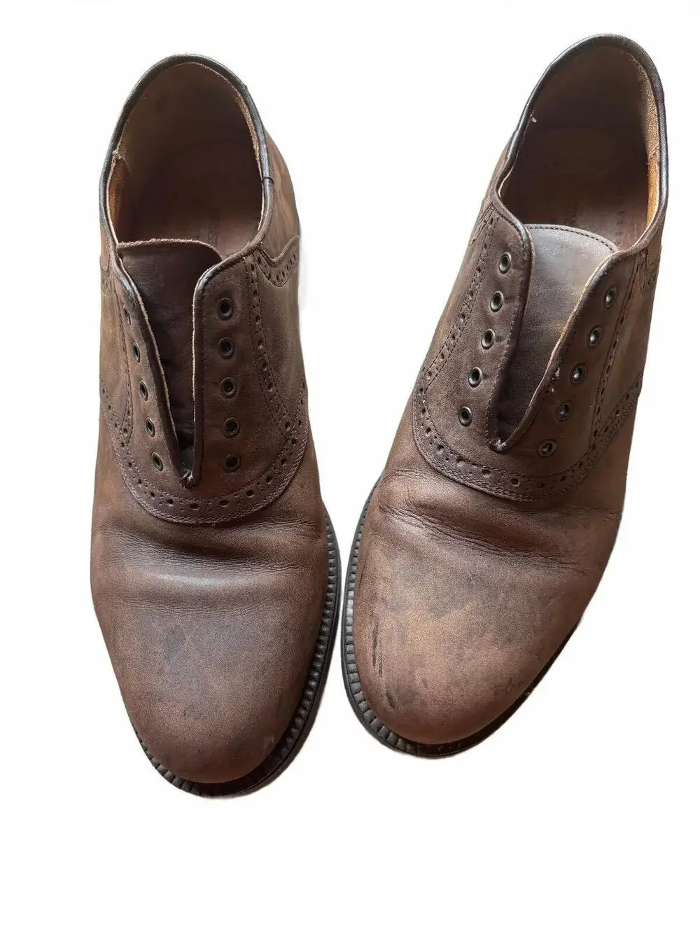 VINTAGE JOHNSTON & MURPHY ITALIAN LEATHER OXFORDS Size 10.5